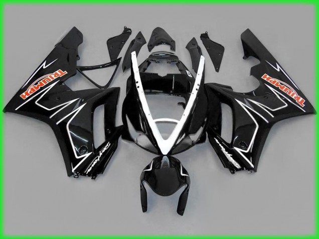 2006-2008 Black Gloss with White Triumph Daytona 675 Motorcycle Fairing UK 2006-2008 Black Gloss with White Triumph Daytona 675 Motorcycle Fairing UK
