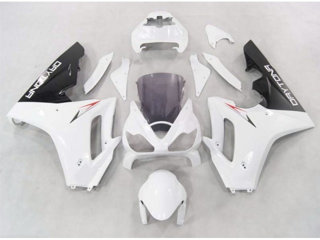 2006-2008 White w Black lowers Triumph Daytona 675 Motorcycle Fairing UK 2006-2008 White w Black lowers Triumph Daytona 675 Motorcycle Fairing UK