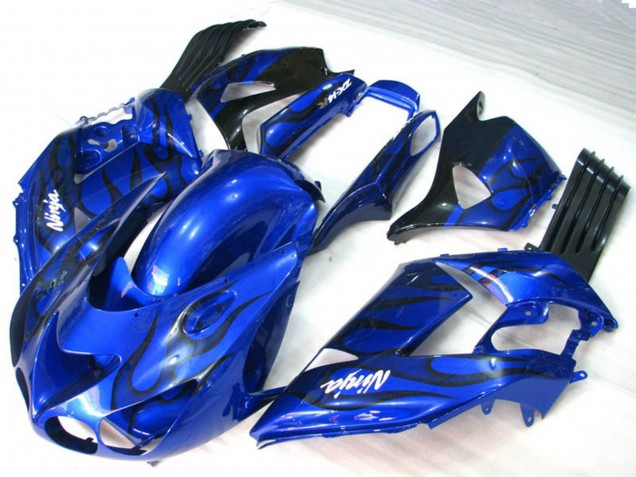 2006-2011 Blue Flame Kawasaki ZX14R Motorcycle Fairing UK 2006-2011 Blue Flame Kawasaki ZX14R Motorcycle Fairing UK