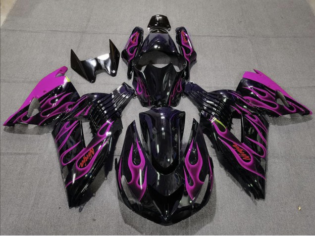 2006-2011 Pink Flame Kawasaki ZX14R Motorcycle Fairing UK 2006-2011 Pink Flame Kawasaki ZX14R Motorcycle Fairing UK