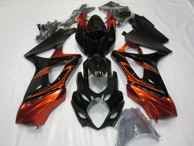 2007-2008 Burnt Orange and Black Suzuki GSXR 1000 Motorcycle Fairing UK 2007-2008 Burnt Orange and Black Suzuki GSXR 1000 Motorcycle Fairing UK