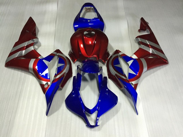 2007-2008 Captain America Honda CBR600RR Motorcycle Fairing UK 2007-2008 Captain America Honda CBR600RR Motorcycle Fairing UK