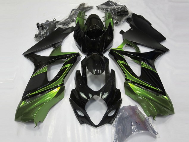 2007-2008 Electric Green and Gloss Black Suzuki GSXR 1000 Motorcycle Fairing UK 2007-2008 Electric Green and Gloss Black Suzuki GSXR 1000 Motorcycle Fairing UK