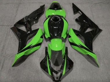 2007-2008 Gloss Black & Green Honda CBR600RR Motorcycle Fairing UK