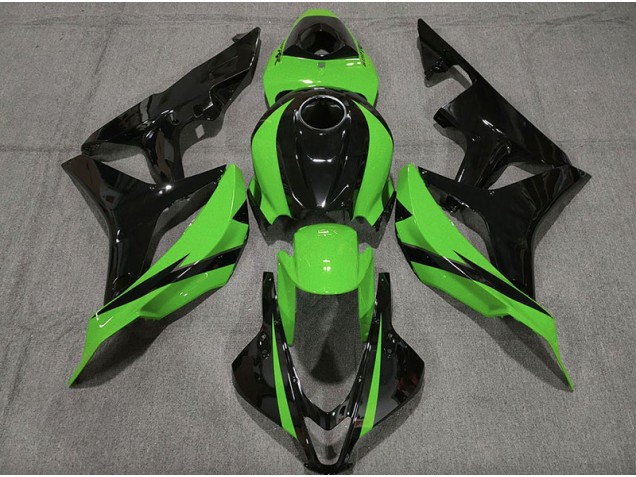 2007-2008 Gloss Black & Green Honda CBR600RR Motorcycle Fairing UK 2007-2008 Gloss Black & Green Honda CBR600RR Motorcycle Fairing UK