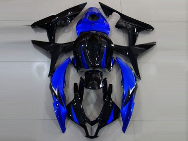 2007-2008 Gloss Black and Blue Honda CBR600RR Motorcycle Fairing UK