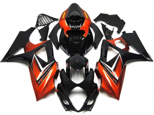 2007-2008 Gloss Black and Bronze Gold Suzuki GSXR 1000 Motorcycle Fairing UK 2007-2008 Gloss Black and Bronze Gold Suzuki GSXR 1000 Motorcycle Fairing UK