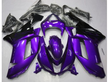2007-2008 Gloss Purple & Black Kawasaki ZX6R Motorcycle Fairing UK