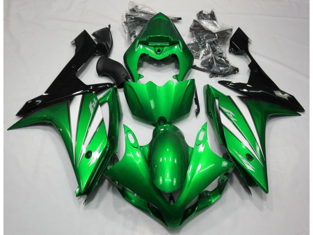 2007-2008 Green White and Black Yamaha R1 Motorcycle Fairing UK 2007-2008 Green White and Black Yamaha R1 Motorcycle Fairing UK