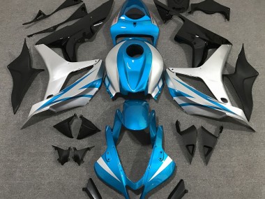 2007-2008 Light Blue and Silver OEM Style Honda CBR600RR Motorcycle Fairing UK
