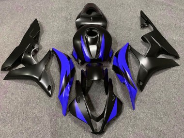 2007-2008 Matte Black & Blue Design Honda CBR600RR Motorcycle Fairing UK