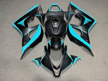 2007-2008 Matte Black & Cyan Honda CBR600RR Motorcycle Fairing UK