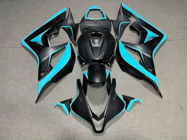 2007-2008 Matte Black & Cyan Honda CBR600RR Motorcycle Fairing UK 2007-2008 Matte Black & Cyan Honda CBR600RR Motorcycle Fairing UK