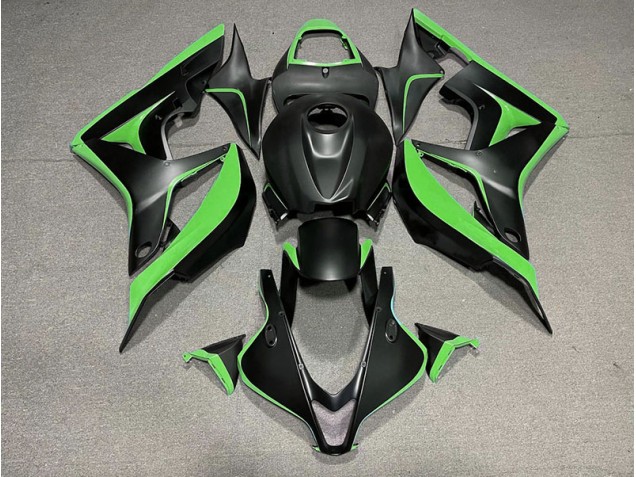 2007-2008 Matte Black & Green Honda CBR600RR Motorcycle Fairing UK 2007-2008 Matte Black & Green Honda CBR600RR Motorcycle Fairing UK