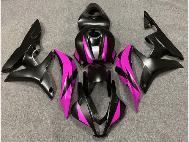 2007-2008 Matte Black & Pink Design Honda CBR600RR Motorcycle Fairing UK 2007-2008 Matte Black & Pink Design Honda CBR600RR Motorcycle Fairing UK