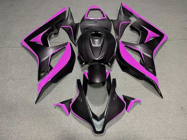 2007-2008 Matte Black & Pink Honda CBR600RR Motorcycle Fairing UK 2007-2008 Matte Black & Pink Honda CBR600RR Motorcycle Fairing UK