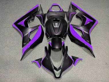 2007-2008 Matte Black & Purple Honda CBR600RR Motorcycle Fairing UK