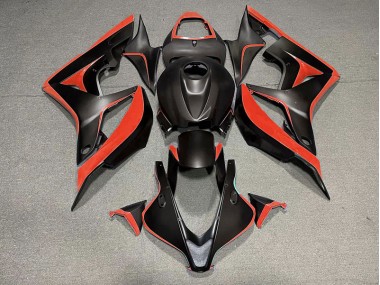 2007-2008 Matte Black & Red Honda CBR600RR Motorcycle Fairing UK