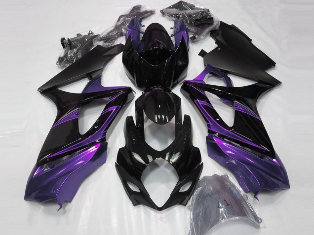 2007-2008 Mood Purple and Gloss Black Suzuki GSXR 1000 Motorcycle Fairing UK 2007-2008 Mood Purple and Gloss Black Suzuki GSXR 1000 Motorcycle Fairing UK