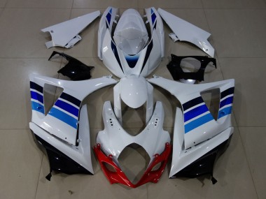 2007-2008 OEM Style Blue and White Suzuki GSXR 1000 Motorcycle Fairing UK