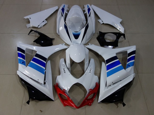 2007-2008 OEM Style Blue and White Suzuki GSXR 1000 Motorcycle Fairing UK 2007-2008 OEM Style Blue and White Suzuki GSXR 1000 Motorcycle Fairing UK