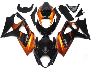 2007-2008 Orange and Gloss Black Style Suzuki GSXR 1000 Motorcycle Fairing UK