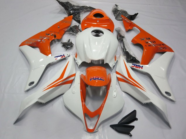 2007-2008 Orange and White HRC- CBR600RR 07-08 Honda CBR600RR Motorcycle Fairing UK 2007-2008 Orange and White HRC- CBR600RR 07-08 Honda CBR600RR Motorcycle Fairing UK