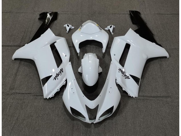 2007-2008 Plain White Gloss Kawasaki ZX6R Motorcycle Fairing UK 2007-2008 Plain White Gloss Kawasaki ZX6R Motorcycle Fairing UK