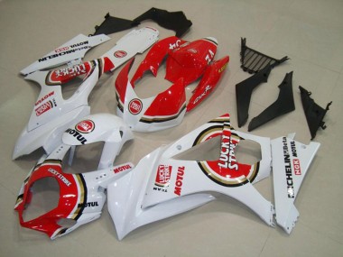 2007-2008 Red Lucky Strike Suzuki GSXR 1000 Motorcycle Fairing UK