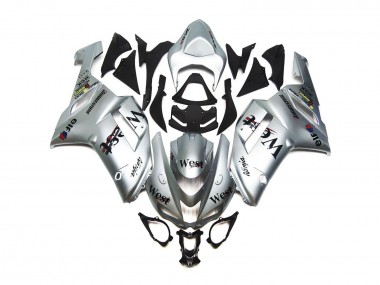 2007-2008 Silver West Gloss Kawasaki ZX6R Motorcycle Fairing UK