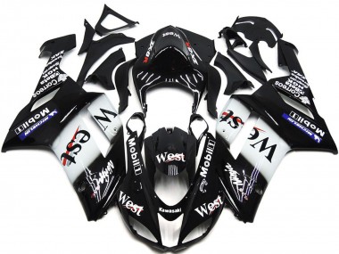 2007-2008 West Gloss Slick Kawasaki ZX6R Motorcycle Fairing UK