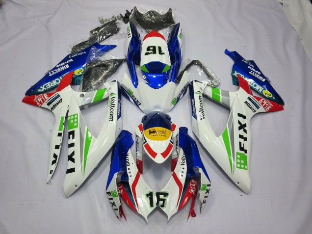 2008-2010 Fixi Blue Suzuki GSXR 600-750 Motorcycle Fairing UK 2008-2010 Fixi Blue Suzuki GSXR 600-750 Motorcycle Fairing UK