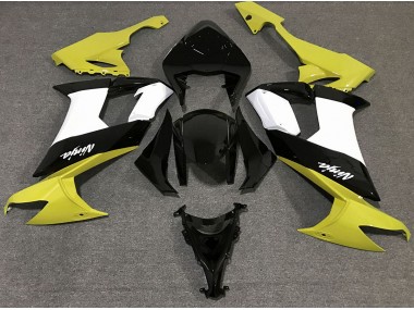2008-2010 Gloss Yellow Black and White Kawasaki ZX10R Motorcycle Fairing UK
