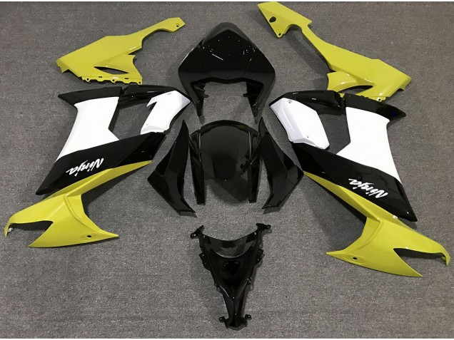 2008-2010 Gloss Yellow Black and White Kawasaki ZX10R Motorcycle Fairing UK 2008-2010 Gloss Yellow Black and White Kawasaki ZX10R Motorcycle Fairing UK