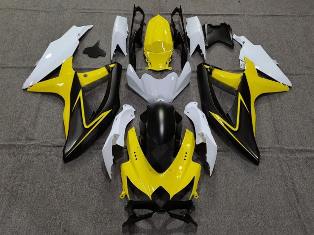 2008-2010 Gloss Yellow and White Suzuki GSXR 600-750 Motorcycle Fairing UK 2008-2010 Gloss Yellow and White Suzuki GSXR 600-750 Motorcycle Fairing UK