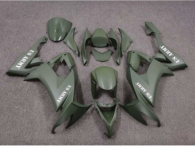 2008-2010 US Army Matte Green Kawasaki ZX10R Motorcycle Fairing UK 2008-2010 US Army Matte Green Kawasaki ZX10R Motorcycle Fairing UK