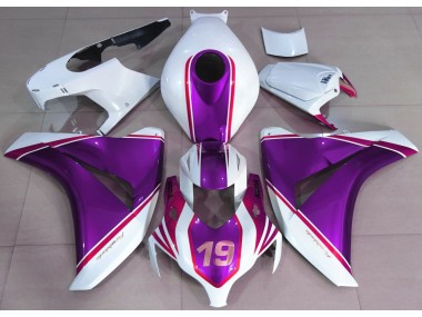 2008-2011 Gloss Purple and White Honda CBR1000RR Motorcycle Fairing UK
