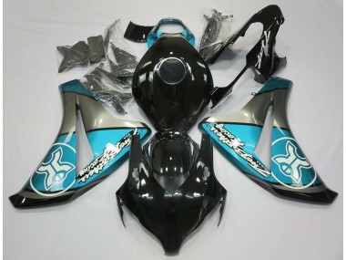 2008-2011 Light Blue on Black Custom Honda CBR1000RR Motorcycle Fairing UK