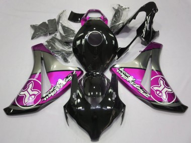 2008-2011 Pink on Black Custom Honda CBR1000RR Motorcycle Fairing UK