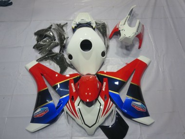 2008-2011 White Blue and Red Honda CBR1000RR Motorcycle Fairing UK