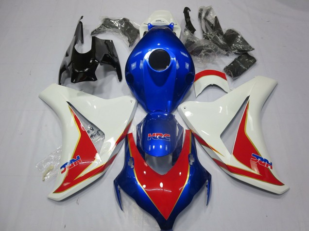 2008-2011 White Red and Deep Blue Honda CBR1000RR Motorcycle Fairing UK 2008-2011 White Red and Deep Blue Honda CBR1000RR Motorcycle Fairing UK