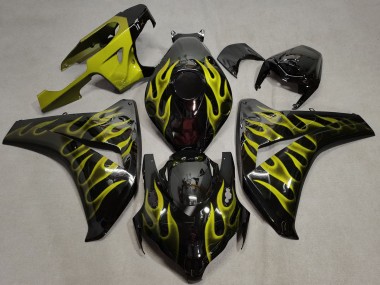 2008-2011 Yellow Flame Honda CBR1000RR Motorcycle Fairing UK