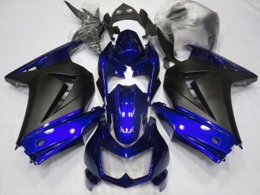 2008-2013 Blue and Matte Black Kawasaki Ninja 250 Motorcycle Fairing UK