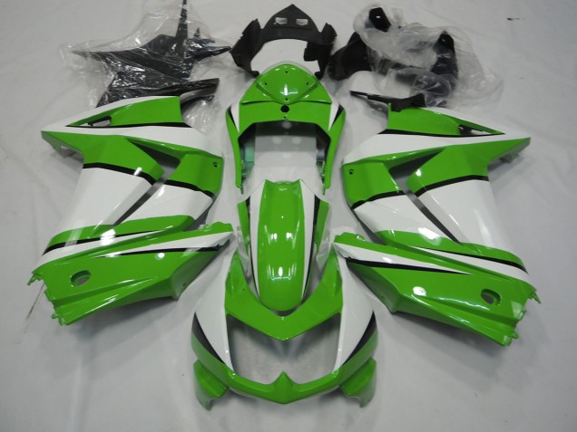 2008-2013 Green and White Kawasaki Ninja 250 Motorcycle Fairing UK 2008-2013 Green and White Kawasaki Ninja 250 Motorcycle Fairing UK