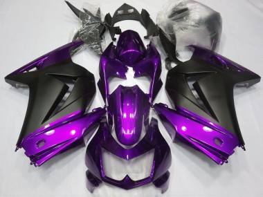 2008-2013 Purple and Matte Black Kawasaki Ninja 250 Motorcycle Fairing UK