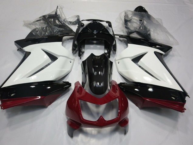 2008-2013 White Red and Black Kawasaki Ninja 250 Motorcycle Fairing UK 2008-2013 White Red and Black Kawasaki Ninja 250 Motorcycle Fairing UK