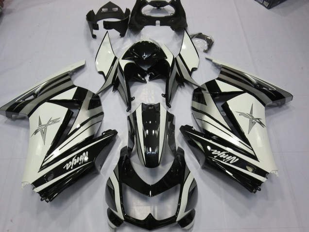 2008-2013 White Silver Star Kawasaki Ninja 250 Motorcycle Fairing UK 2008-2013 White Silver Star Kawasaki Ninja 250 Motorcycle Fairing UK