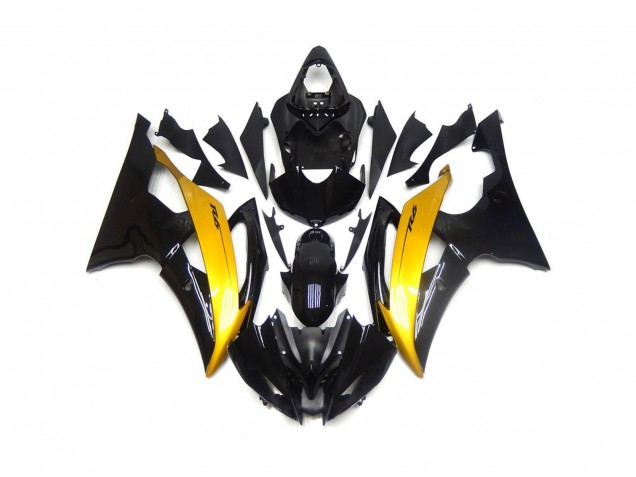 2008-2016 Black and Gold Gloss Yamaha R6 Motorcycle Fairing UK 2008-2016 Black and Gold Gloss Yamaha R6 Motorcycle Fairing UK