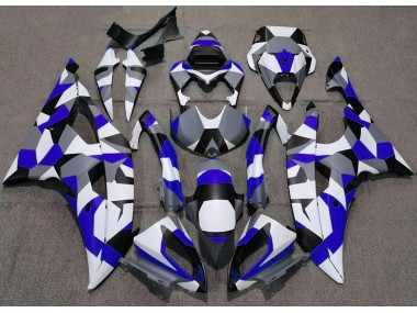 2008-2016 Blue Camo Plain Yamaha R6 Motorcycle Fairing UK