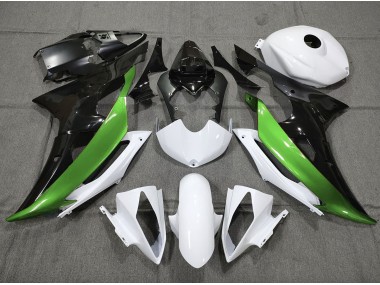 2008-2016 Custom Green Black and White Yamaha R6 Motorcycle Fairing UK